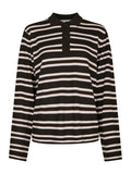 Mala Polo Knit Blouse - Mörkbrun