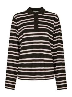 Mala Polo Knit Blouse - Dark Brown