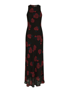 Celinie Rose Dress - Black