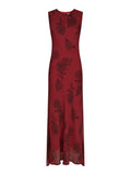 Kelsa Rose Dress - Mörkröd
