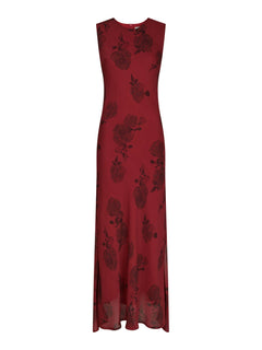Kelsa Rose Dress - Dark Red