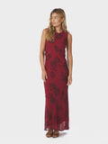 Kelsa Rose Dress - Mörkröd