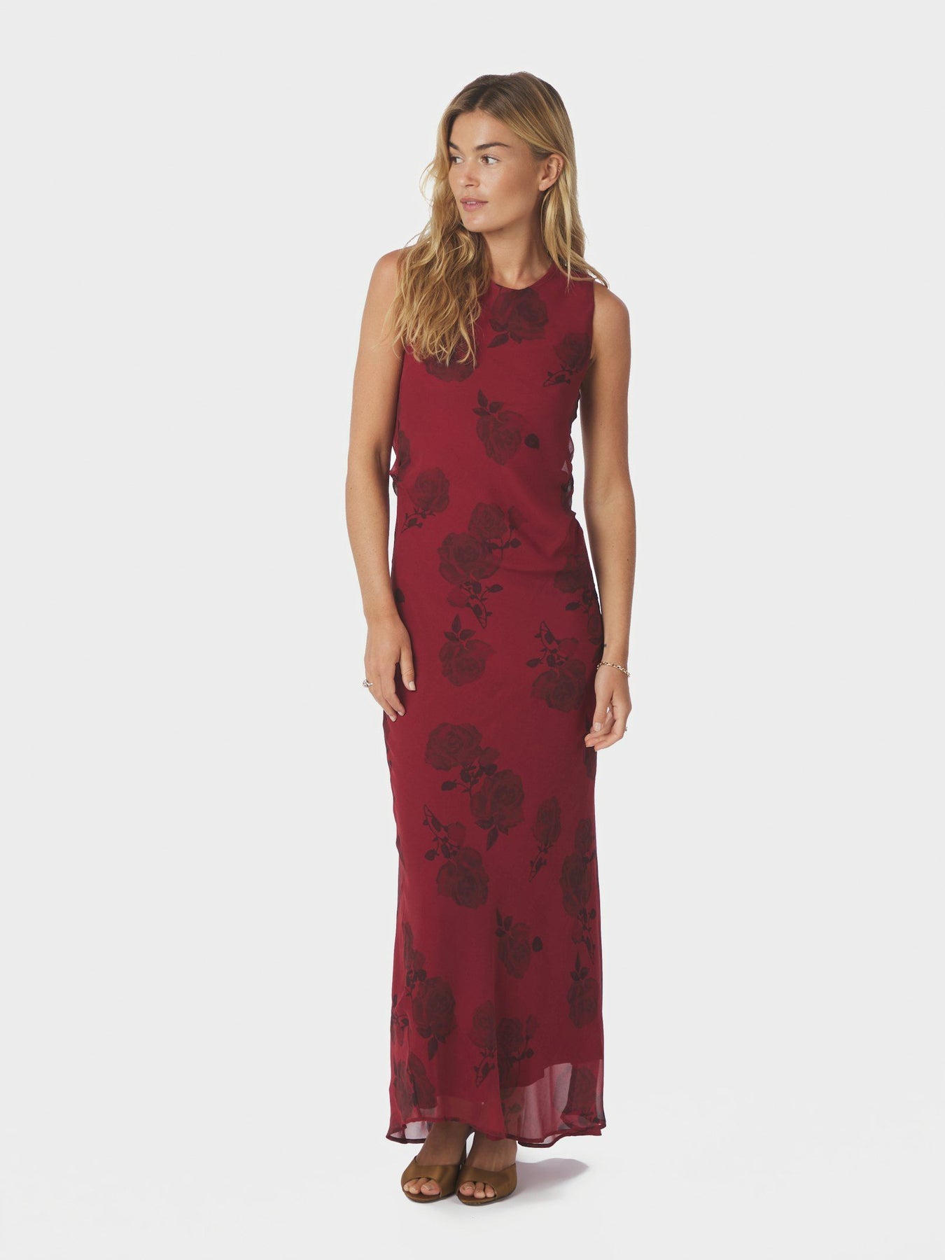 Kelsa Rose Dress - Mörkröd