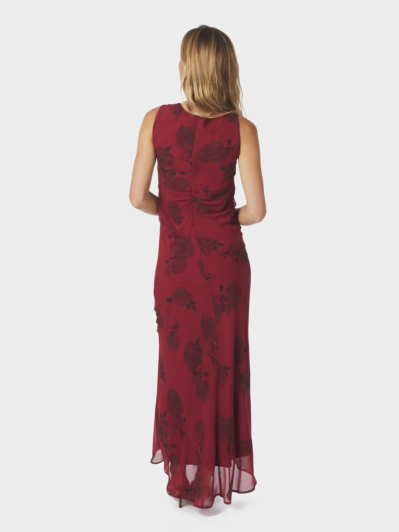 Kelsa Rose Dress - Mörkröd