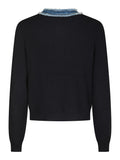 Zelma Knit Denim Kofta - Navy
