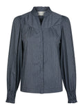 Astrida Stripe Stone Blus - Navy