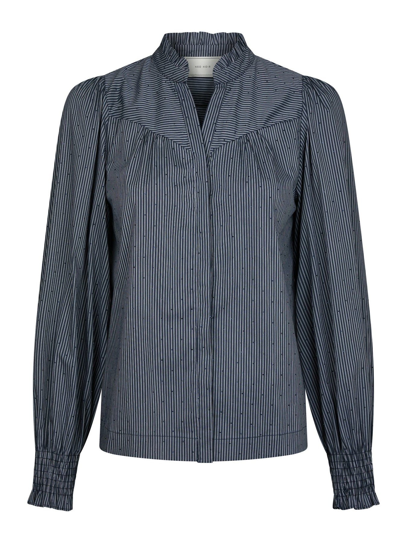 Astrida Stripe Stone Blus - Navy