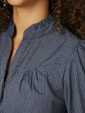 Astrida Stripe Stone Blus - Navy