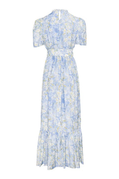 Sophie Puff Maxi Dress - Wisteria Kiss