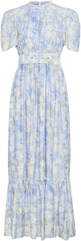 Sophie Puff Maxi Dress - Wisteria Kiss