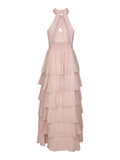 Cleoni Solid Chiffon Dress - Rosa