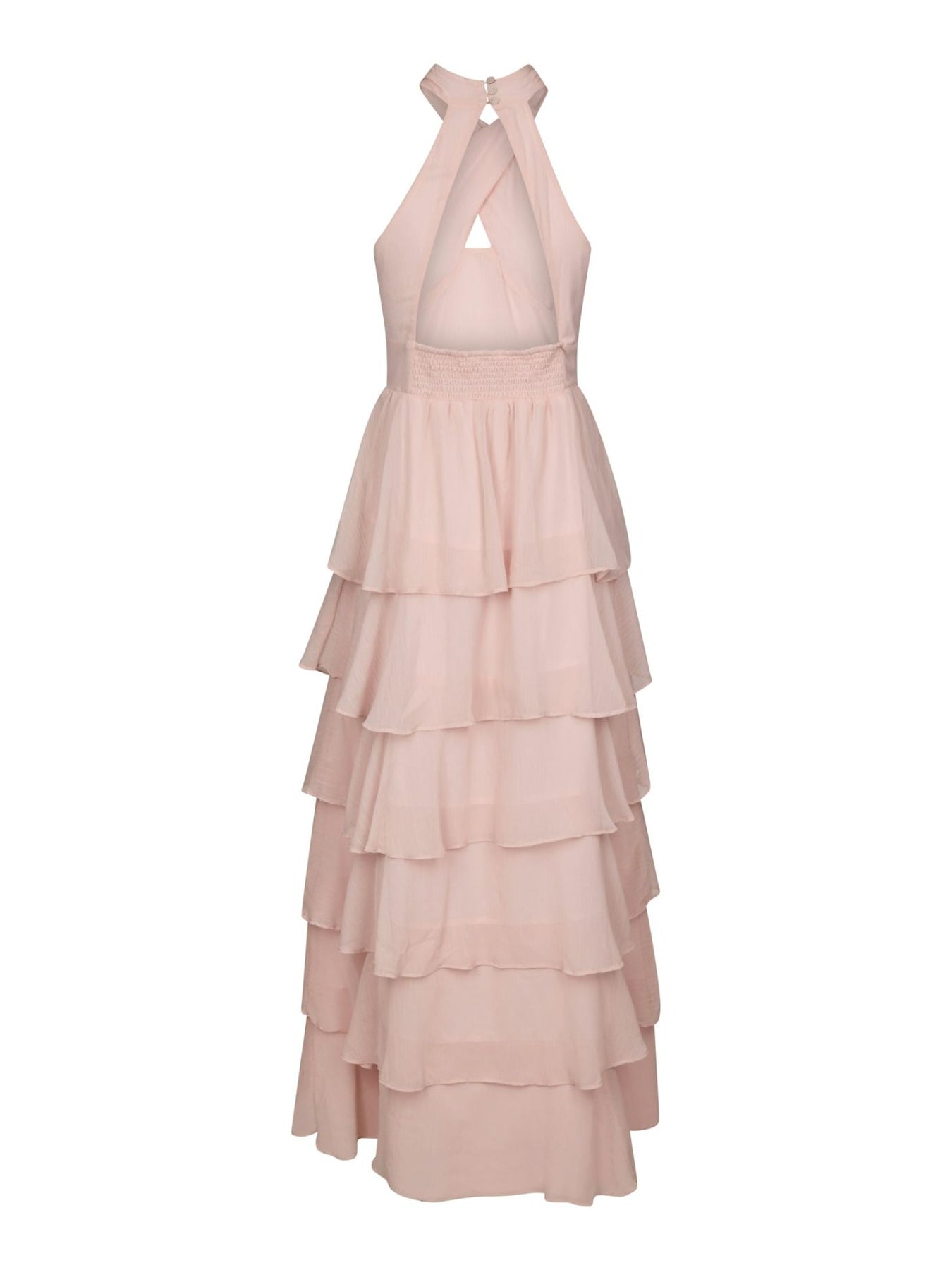 Cleoni Solid Chiffon Dress - Rosa