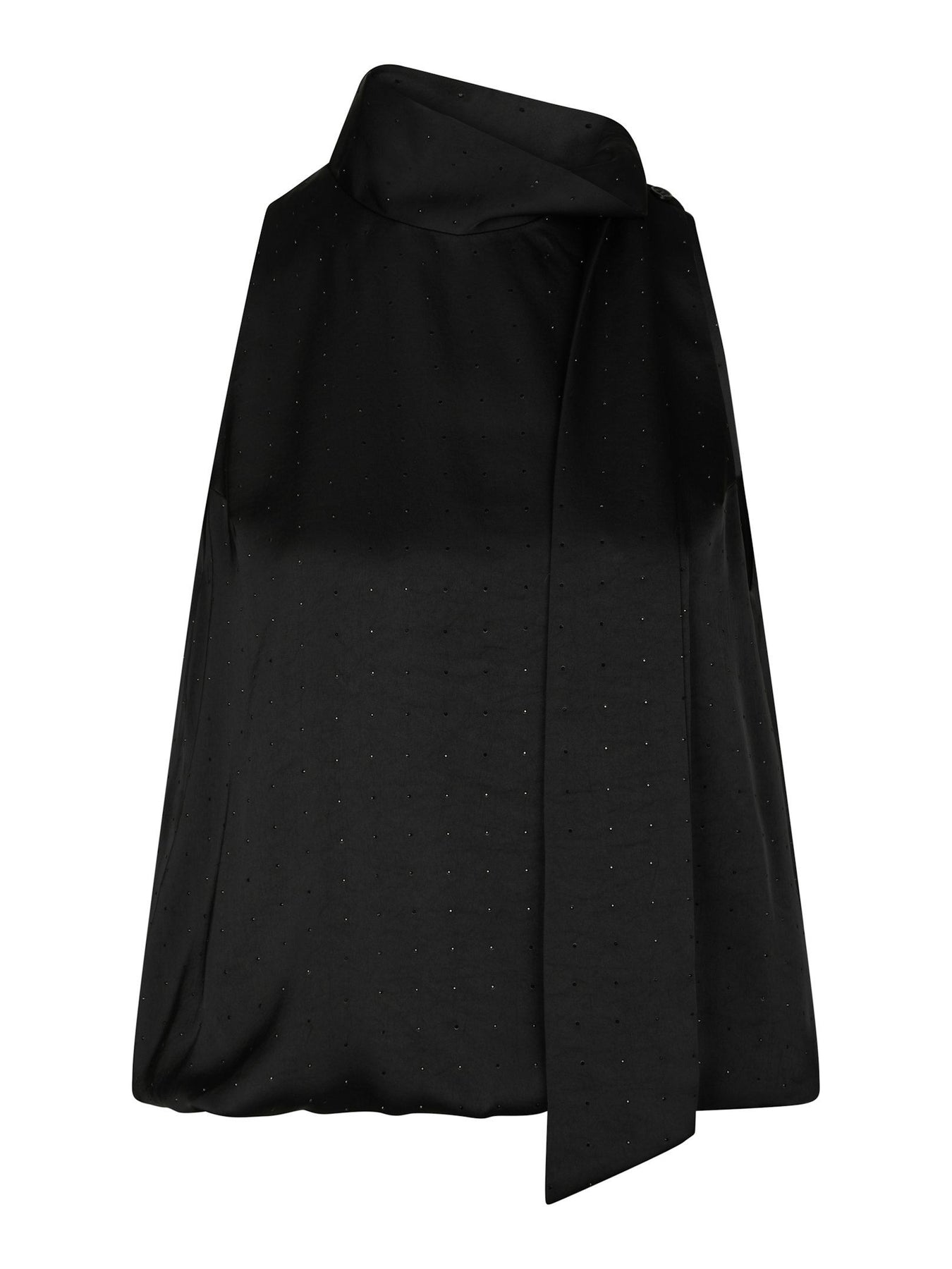 Veda Heavy Sateen Bedaz Top - Svart
