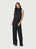 Veda Heavy Sateen Bedaz Top - Svart