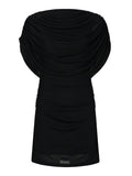 Mottuna Drapy Mesh Dress - Svart