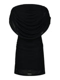 Mottuna Drapy Mesh Dress - Svart