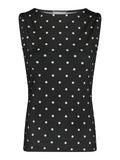 Ditty Jersey Dot Top - Svart
