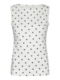 Ditty Jersey Dot Top - Vit