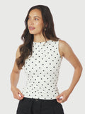 Ditty Jersey Dot Top - Vit