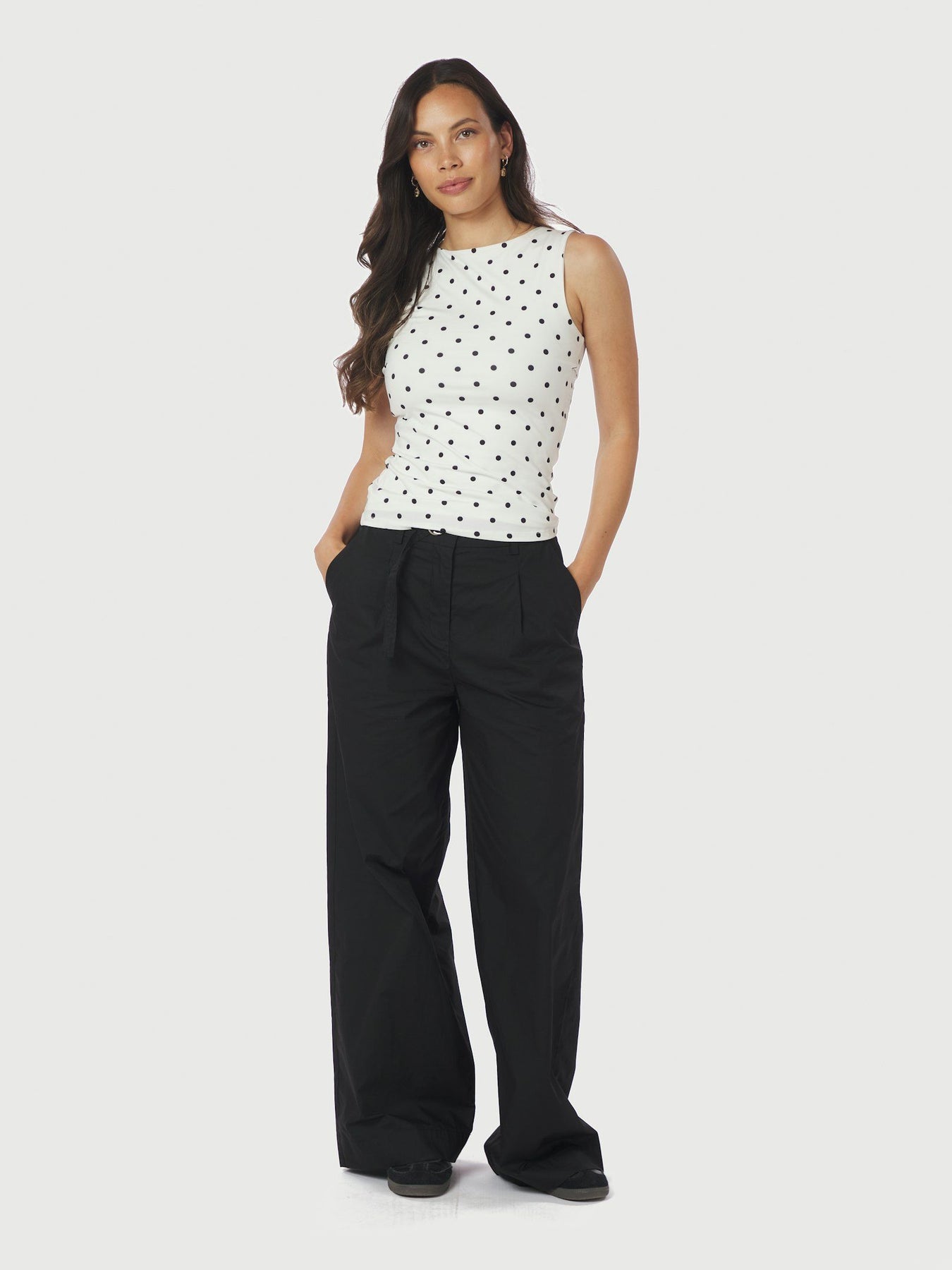 Ditty Jersey Dot Top - Vit