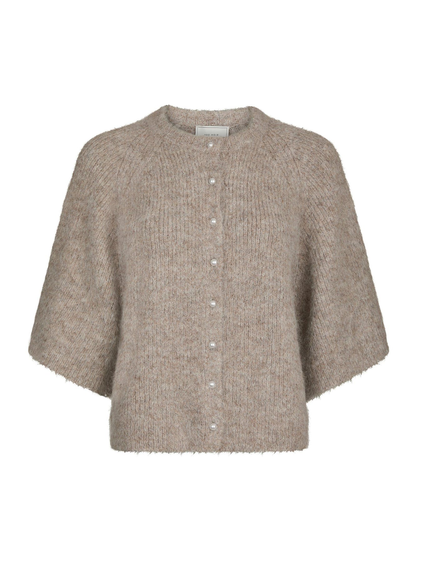 Amaya Fluffy Knit Kofta - Beige Melange