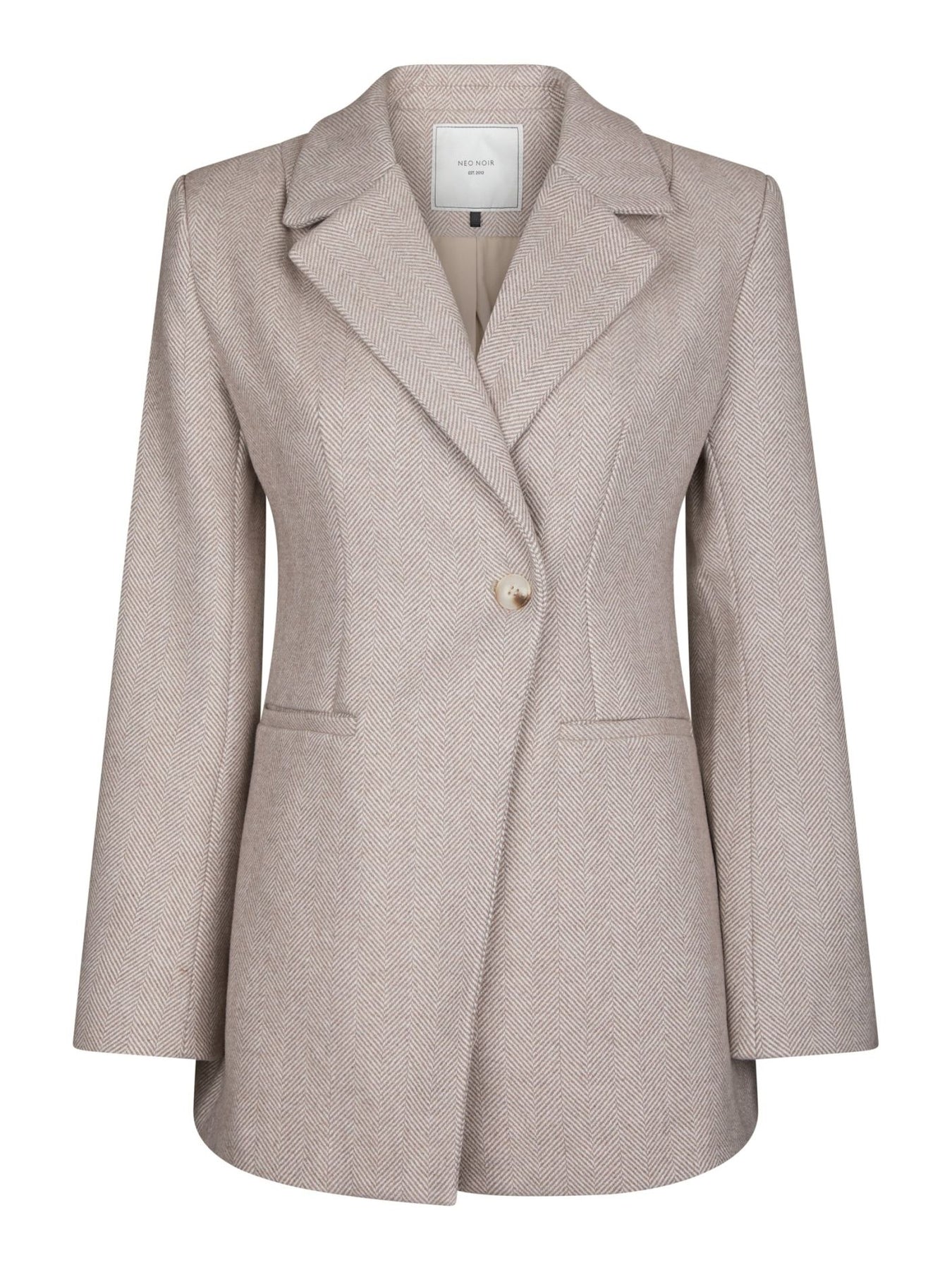 Bowie Herringbone S Blazer - Sand