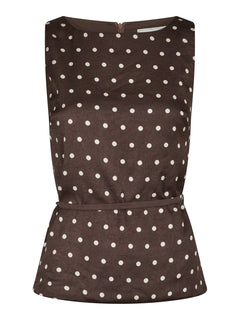 Nassa Big Dot Top - Dark Brown