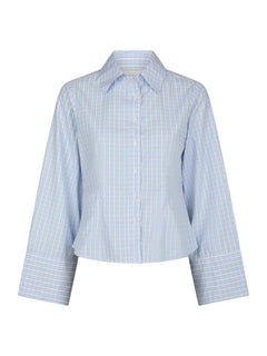 Rosa Light Check Shirt - Light Blue