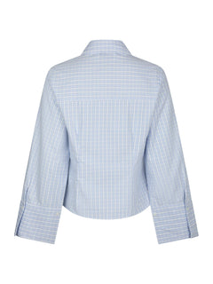 Rosa Light Check Shirt - Light Blue