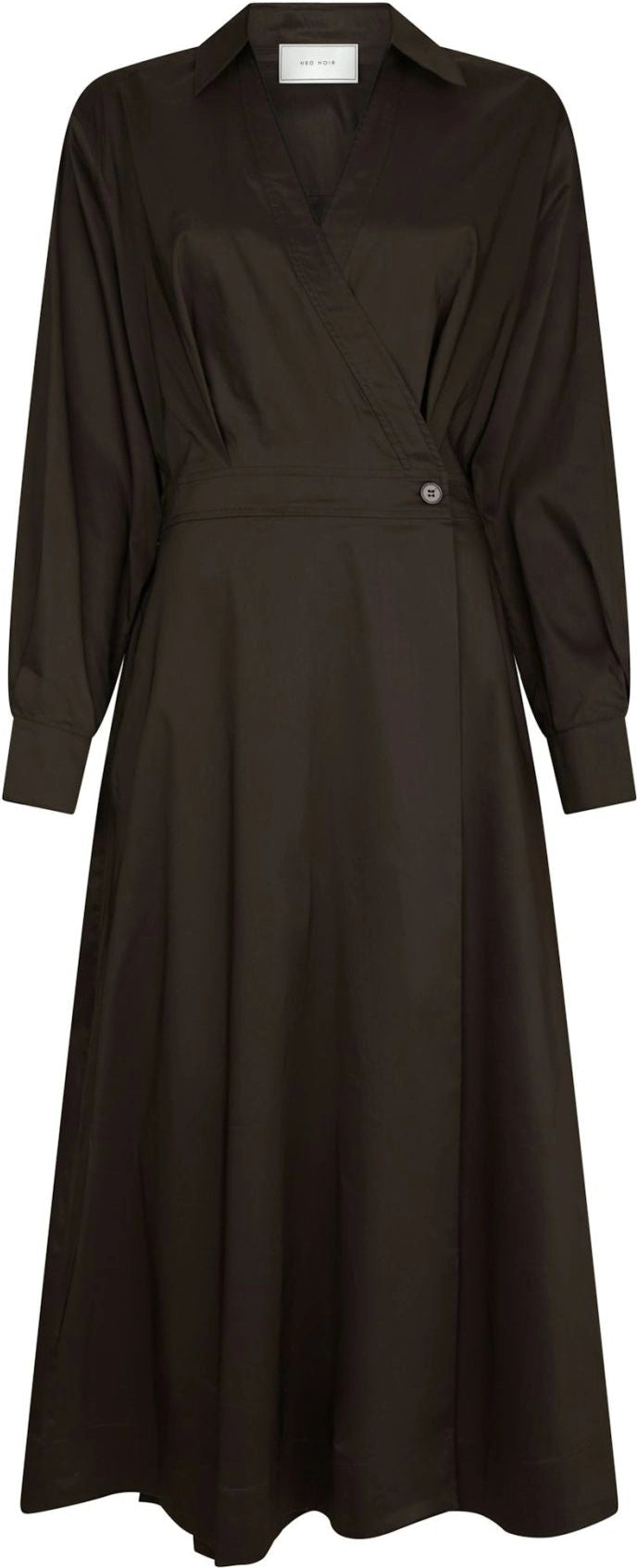 Ottana Poplin Dress - Chocolate Brown