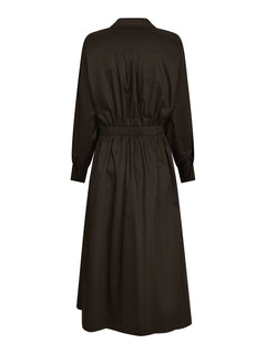 Ottana Poplin Dress - Chocolate Brown