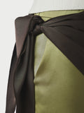 Serina Heavy Sateen Big Scarf - Mörkbrun