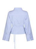 Clarida Double Stripe Skjorta - Ljusblå