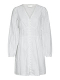 Mabel Embroidery Dress - Vit