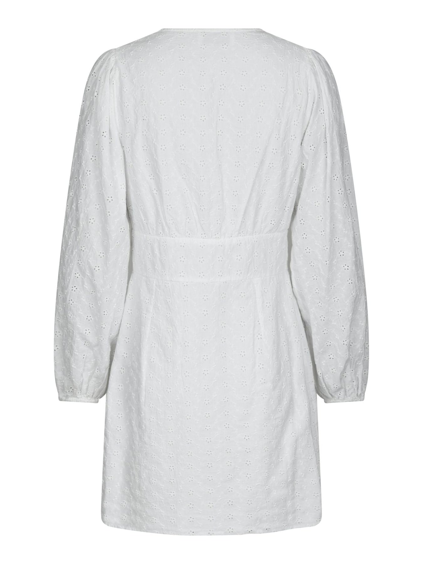 Mabel Embroidery Dress - Vit