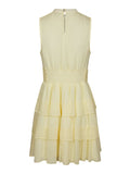 May Solid Chiffon Dress - Ljusgul