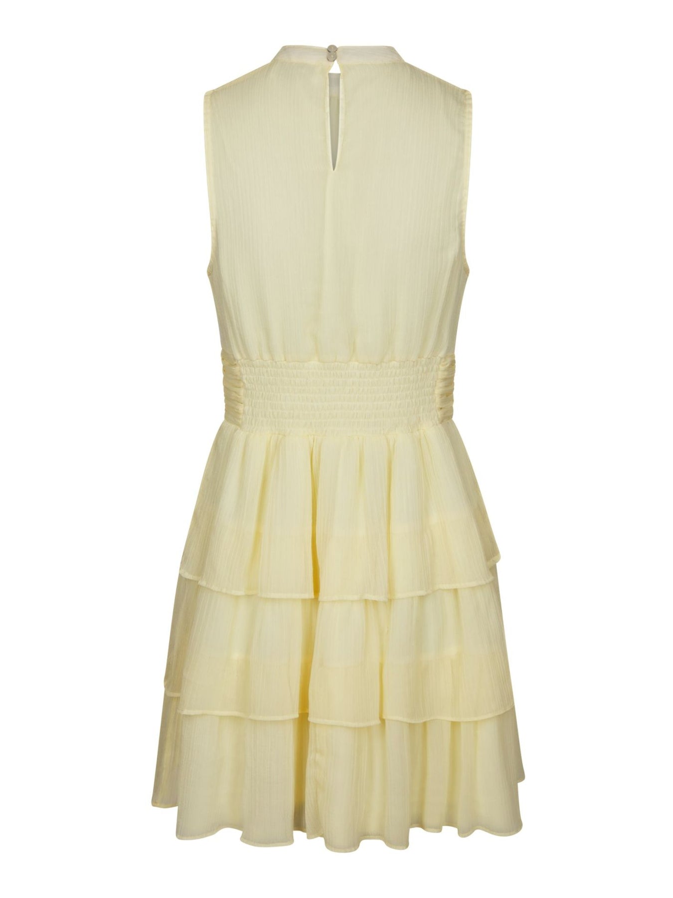 May Solid Chiffon Dress - Ljusgul