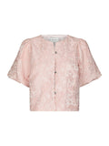 Aisa Soft Brocade Blouse - Light Pink