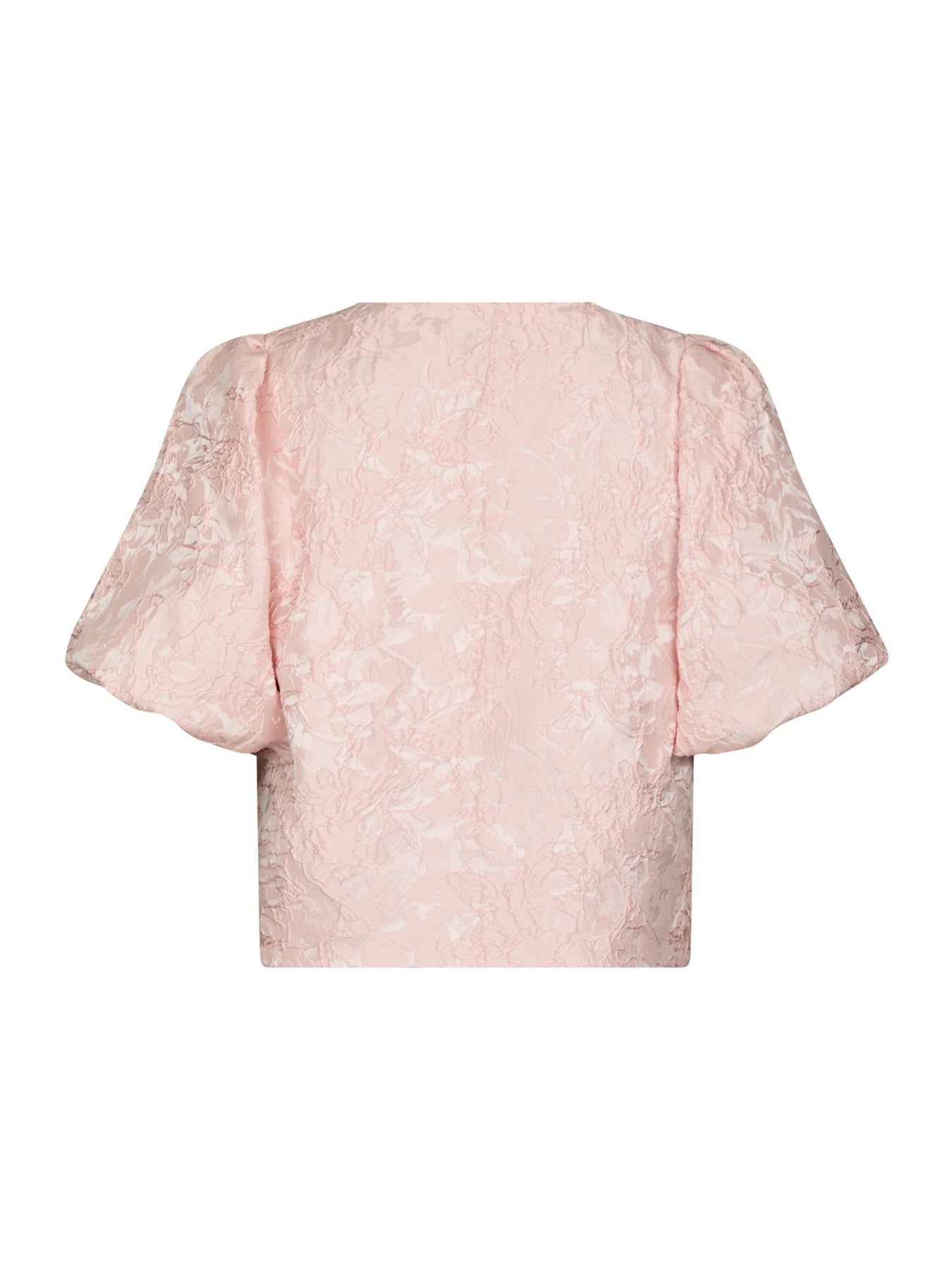Aisa Soft Brocade Blouse - Light Pink
