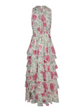 Marli Big Flower Dress - Creme