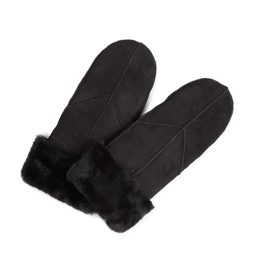 Jasmin Sheepskin Mitten - Black