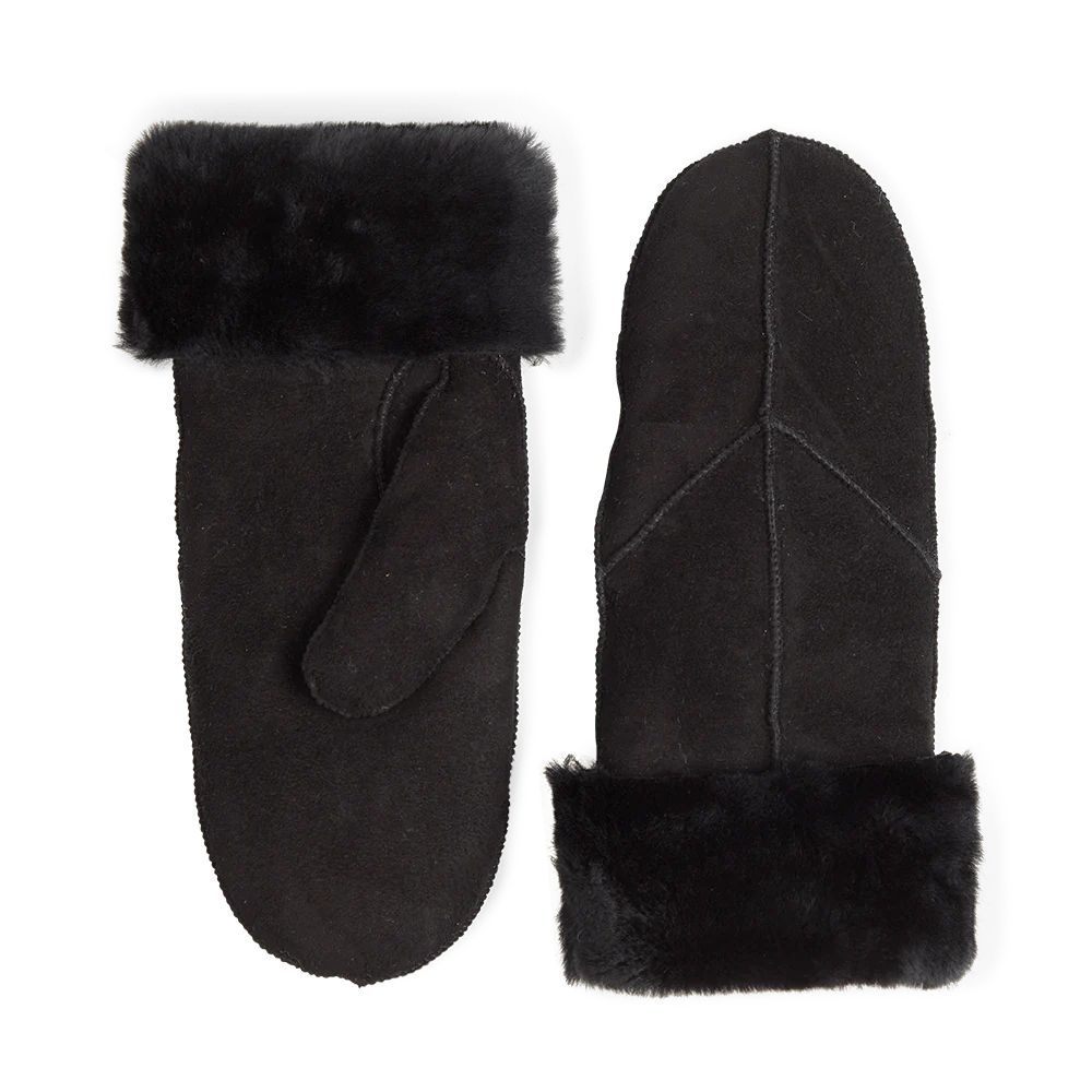 Jasmin Sheepskin Mitten - Black