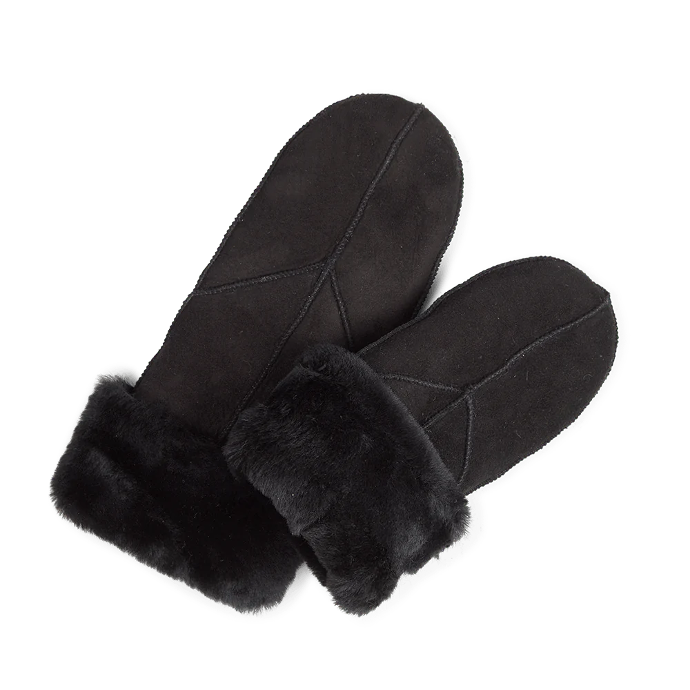 Jasmin Sheepskin Mitten - Black