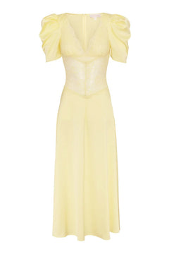 Francis Lace Midi Dress - Lemonade