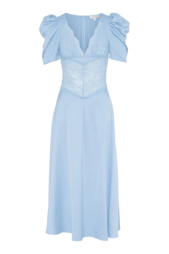 Francis Lace Midi Dress - Light Blue