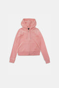 Robertson Classic Velour Zip Hoodie - Juicy Pink