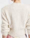 Hairy Knit Fitted Sweater - Off White