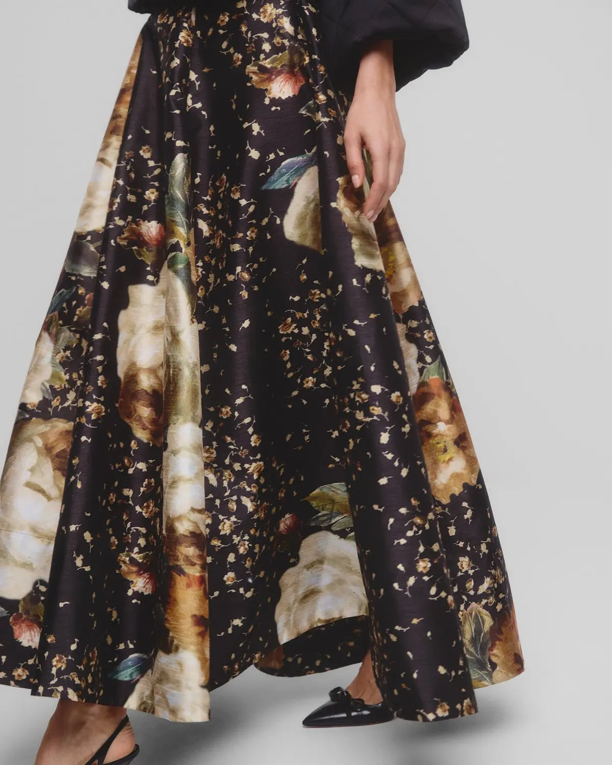 Taffeta Maxikjol - Dark Rose