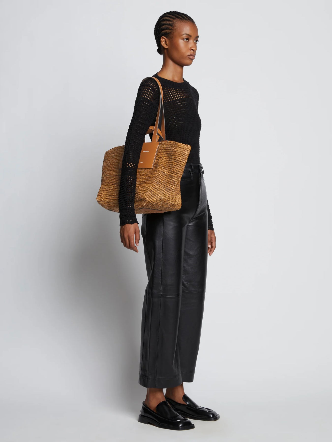 Large Morris Raffia Tote - Honey
