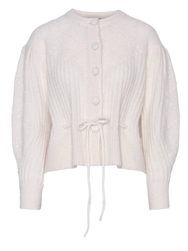 Elma Mohair Cardigan - White